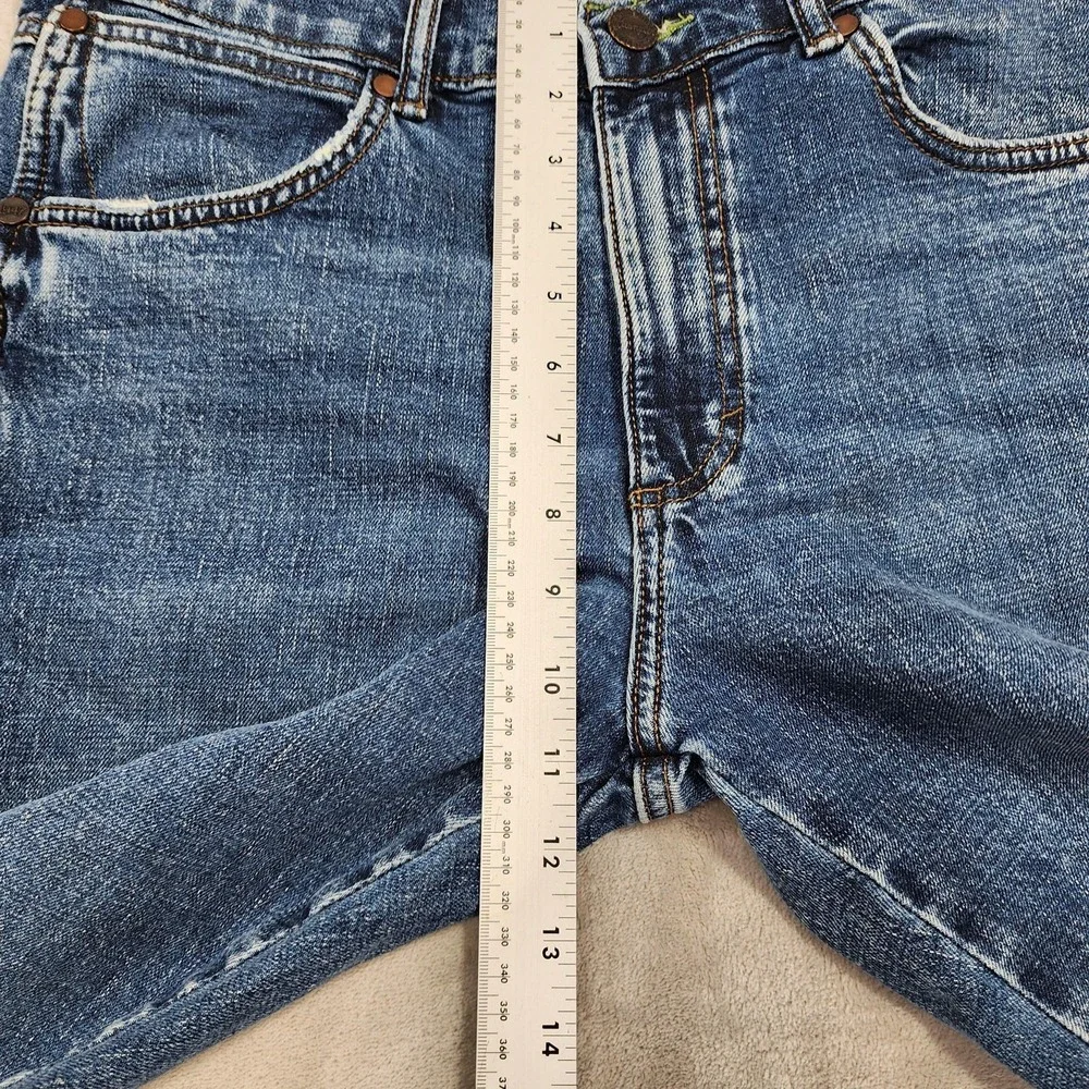 Wrangler Jeans Mens 32x36 Blue Retro Slim Straight Stretch Denim Medium Wash